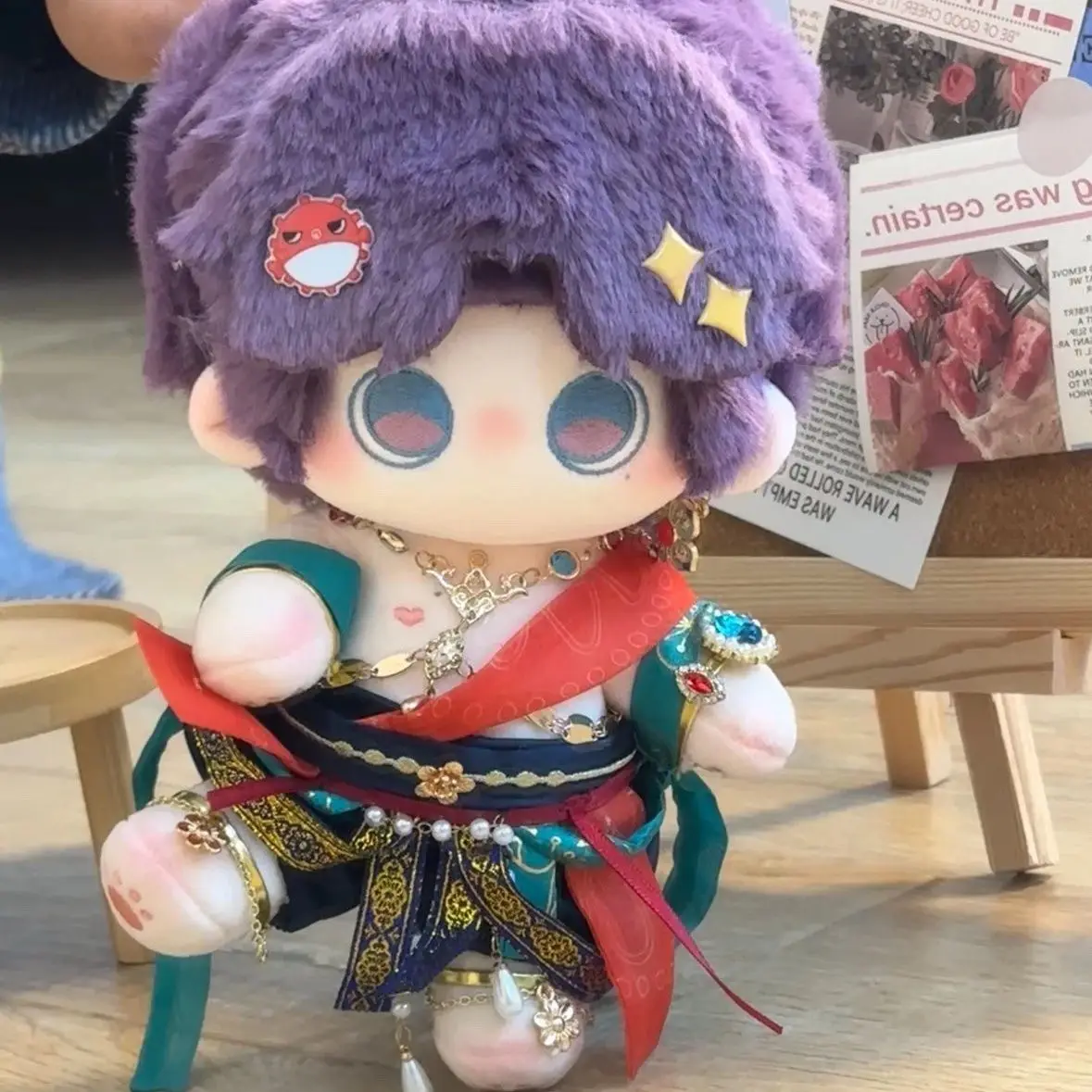 

Love and Deepspace Caleb 20cm Doll Clothes Captain Uniform Suit Birthday Overcoat Stuffed Plushies Plush Doll Accessories Toy