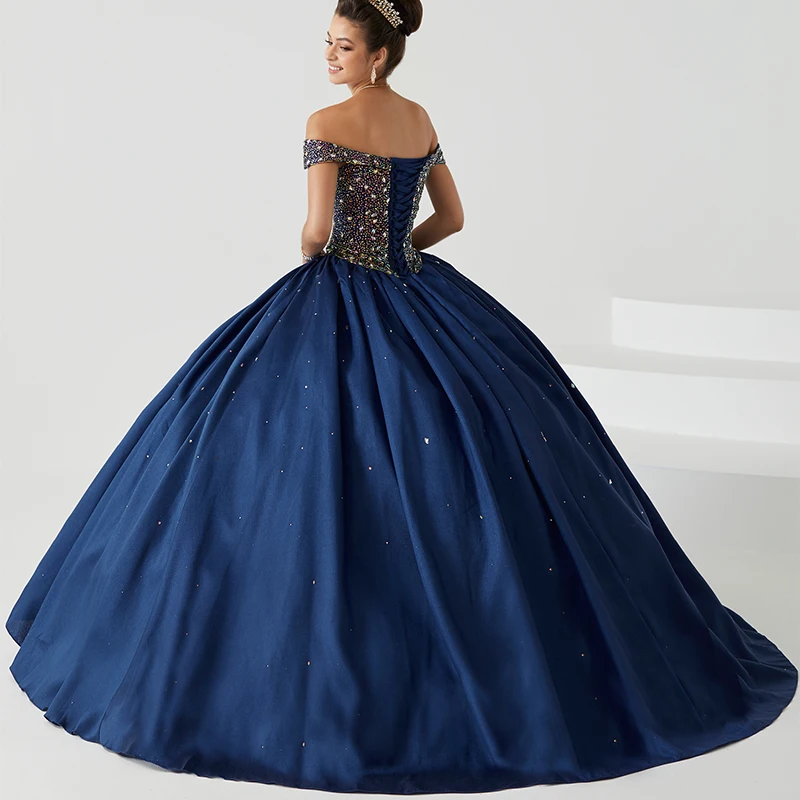 Robe de Quinceanera longue perlée chérie, robe de Rhen cristal de célébrité d'anniversaire, 15 ans, 2023