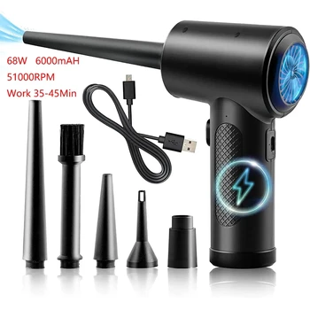 51000 RPM, pistola de aire comprimido inalámbrico, pistola de aire, para limpieza de la Cámara, pistola de aire