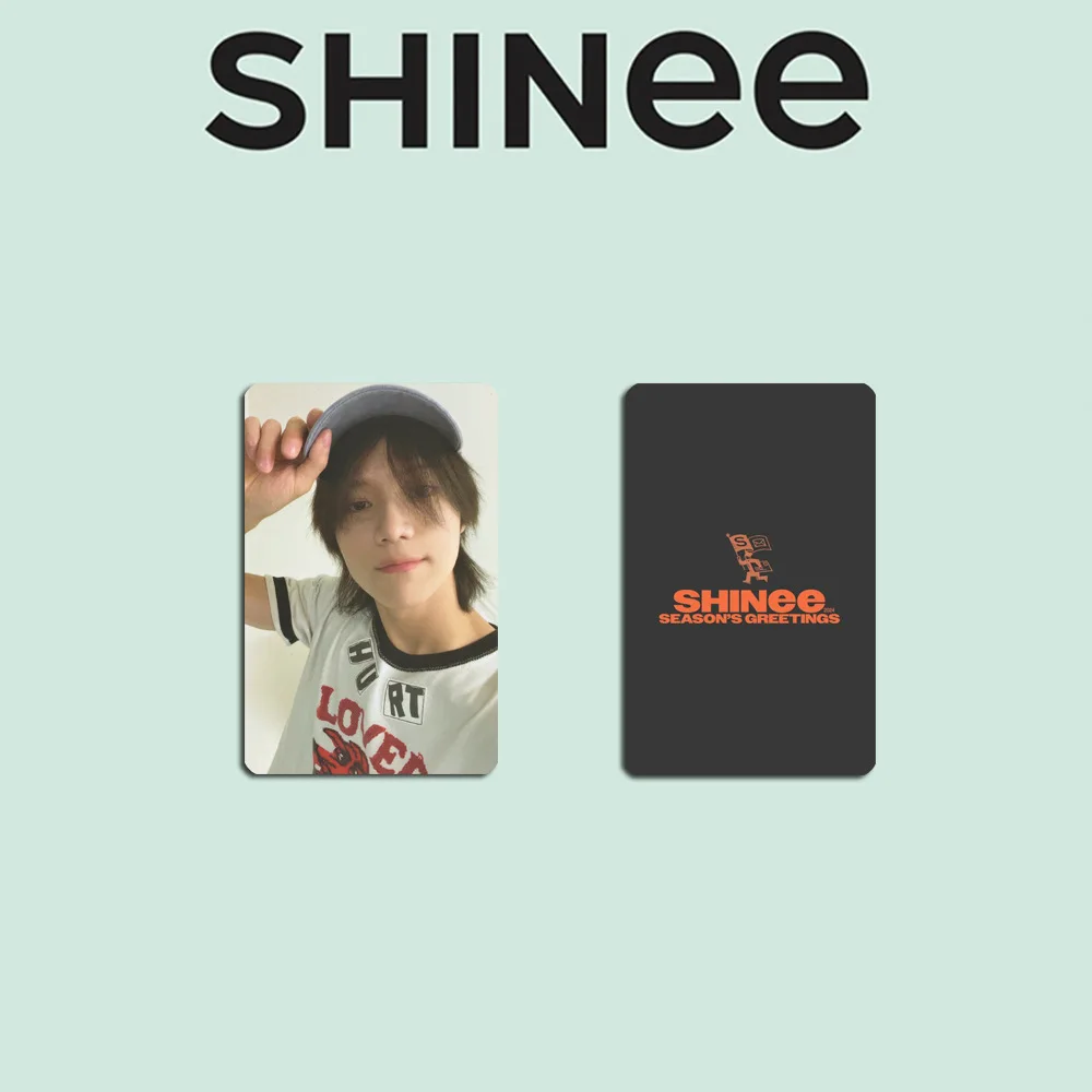 KPOP SHINee Group Peripheral Card 4PCS Taemin SEASON\'S GREETINGS Photocard Fans Collect Commemorative Double-sided LOMO Card