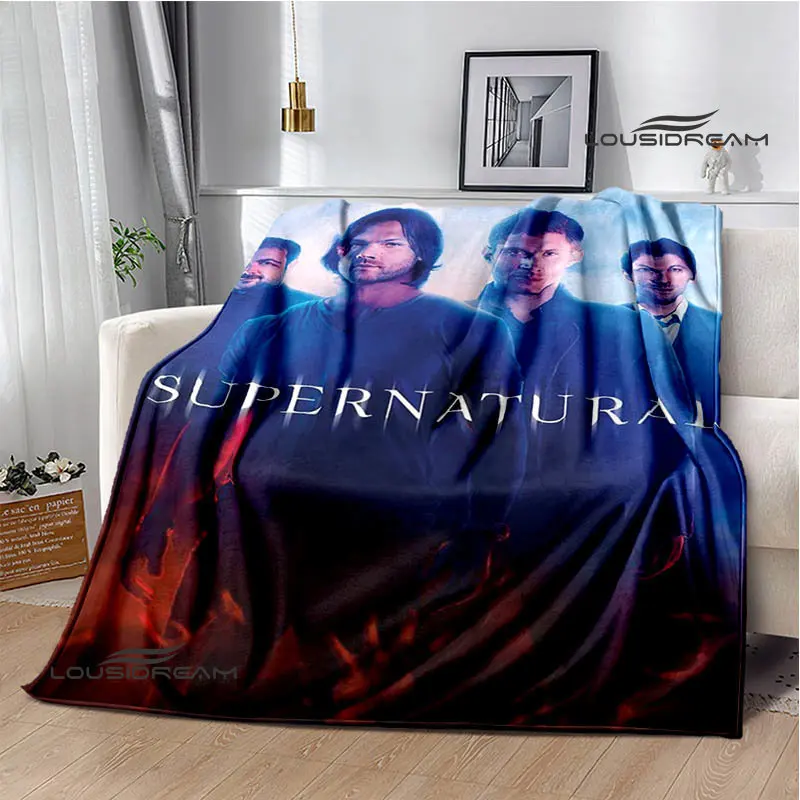 Supernatural Join the Hunt Cartoon Blankets Kids Warm Pretty Blankets Flannel Soft Cozy Blankets Sofa Beds For Birthday Gifts