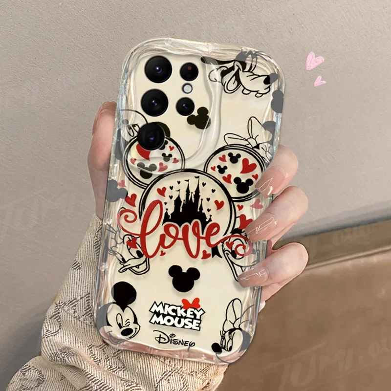 Disney Mickey Minnie Mouse Clear Case For Samsung Galaxy A54 A34 A24 A14 A13 A53 A33 A73 A23 A52 A52S A32 A22 A12 A51 A71 Cover