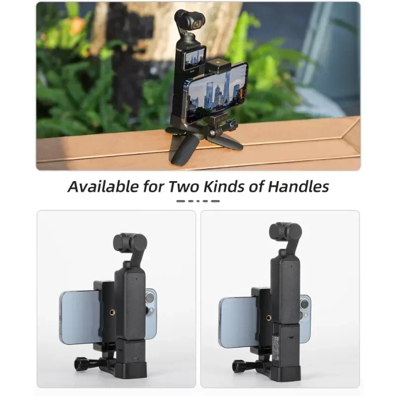 Para DJI Osmo Pocket 3 soporte frontal para teléfono Clip adaptador de expansión de disparo portátil accesorio