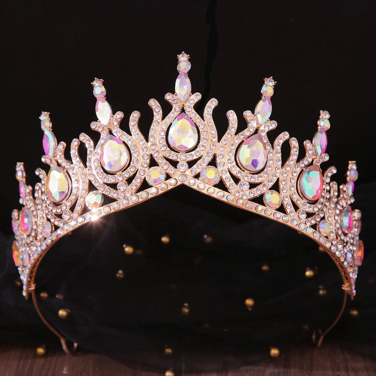 KMVEXO 18 Color Baroque Crystal Princess Crown Bridal Tiaras and Crowns for Women Prom Birthday Wedding Hair Jewelry Party ﻿