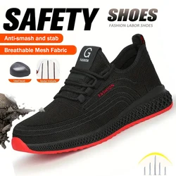 Steel Toe Protective Work Shoes Anti Smash Safety Shoes Men Women Light Work Sneakers Breathable Anti-Stab Indestructible Shoes