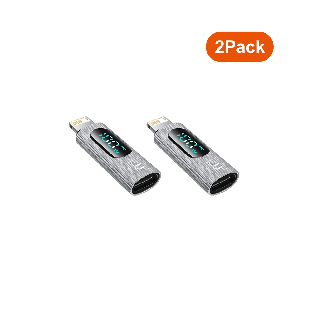 Toock 2/3/5er-Pack USB-C auf Lightning Adapter OTG Konverter PD 20W Schnellladung LED-Anzeige für iPhone 14 13 12 11 Pro Max iPad