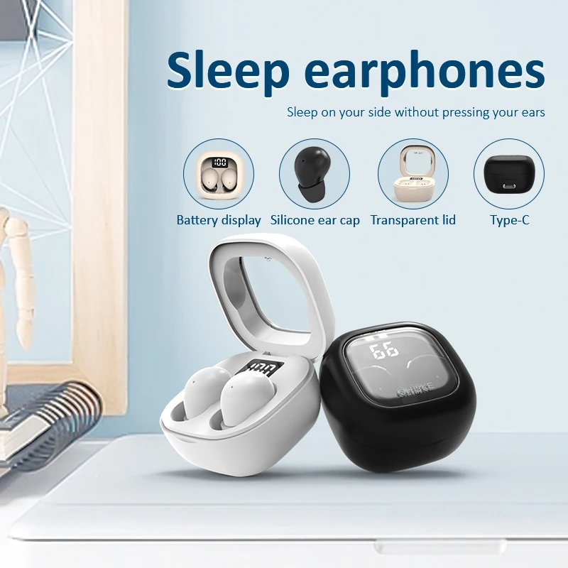 SHUKE SK19 Mini Invisible Headphones Bluetooth 5.3 Wireless In-Ear Earphones HIFI Music Headset With Mic Noise Reduction Earbuds image 6