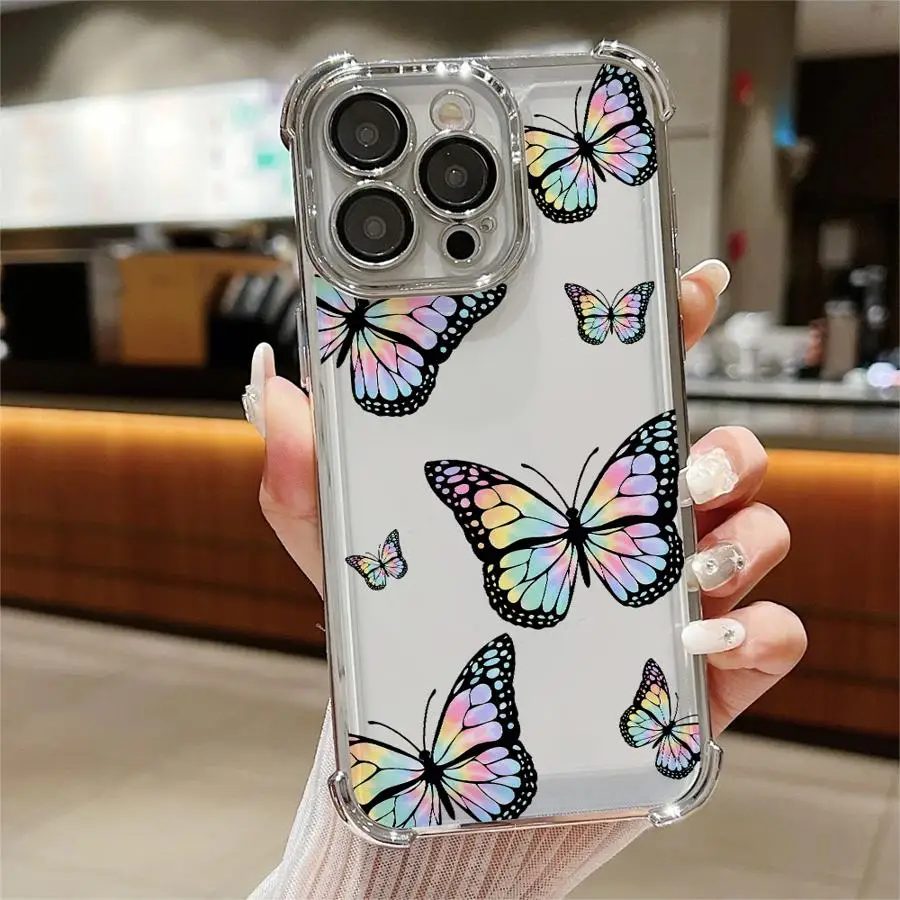 Phone Cover Case for Apple iPhone 17 Pro Max 12 Plus 11 15 14 16e 13 16 Pro Air Blue Butterfly view 4