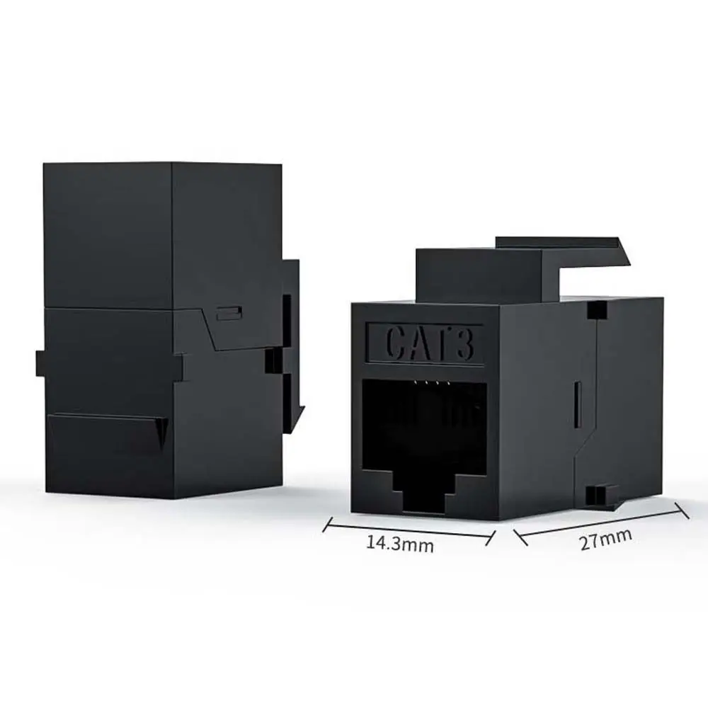Straight Head CAT3 Telecom Jack Network Cable Connectors RJ11 Connector Straight Through Telephone Module RJ11 Extender Plug