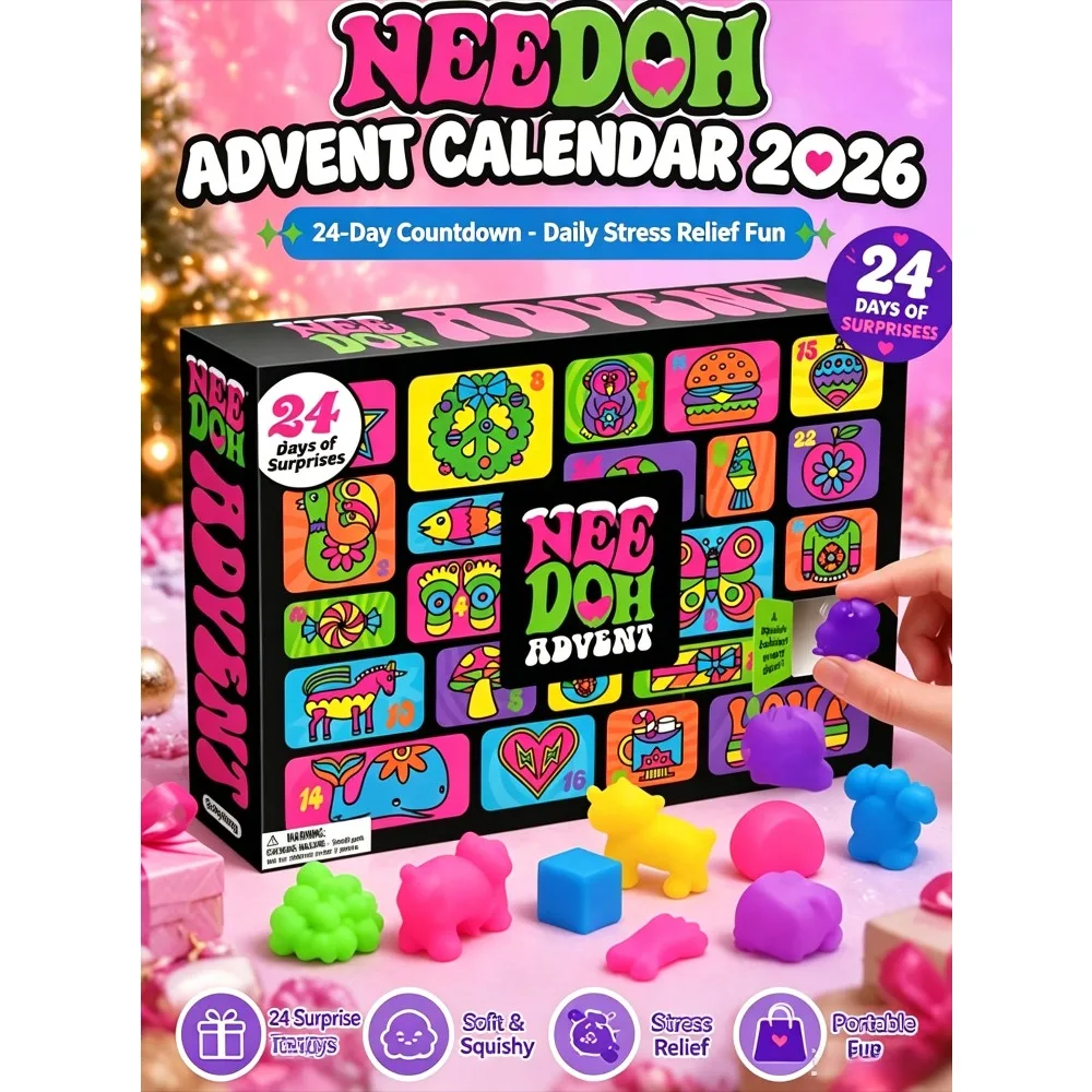 Christmas 2026 Countdown Blind Box 24 Days Surprise Stress Relief Pinch Toys New Year Festival Party Gifts