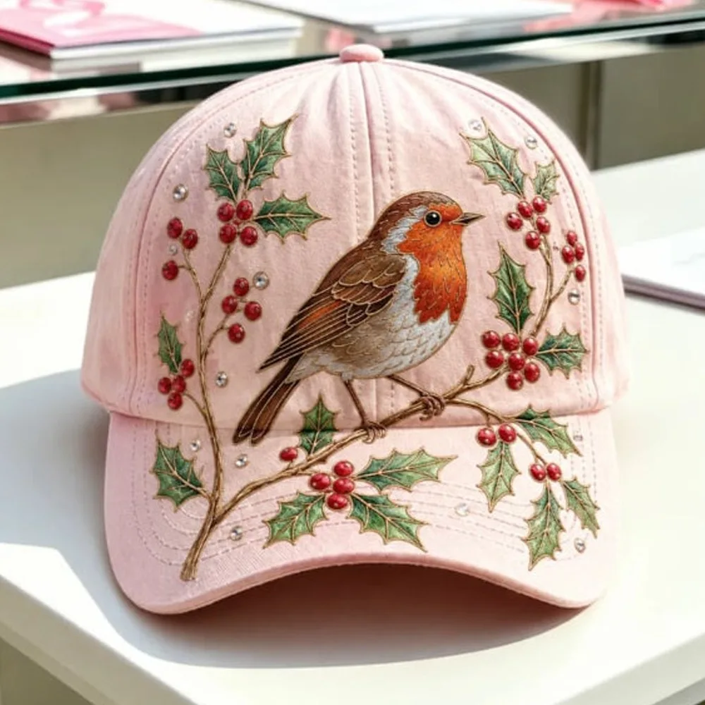 Breathable Garden Morning Cap Soft Cotton Animal Pattern Sports Sun Hat Hummingbird Flowers Animal Floral Pattern Baseball Cap