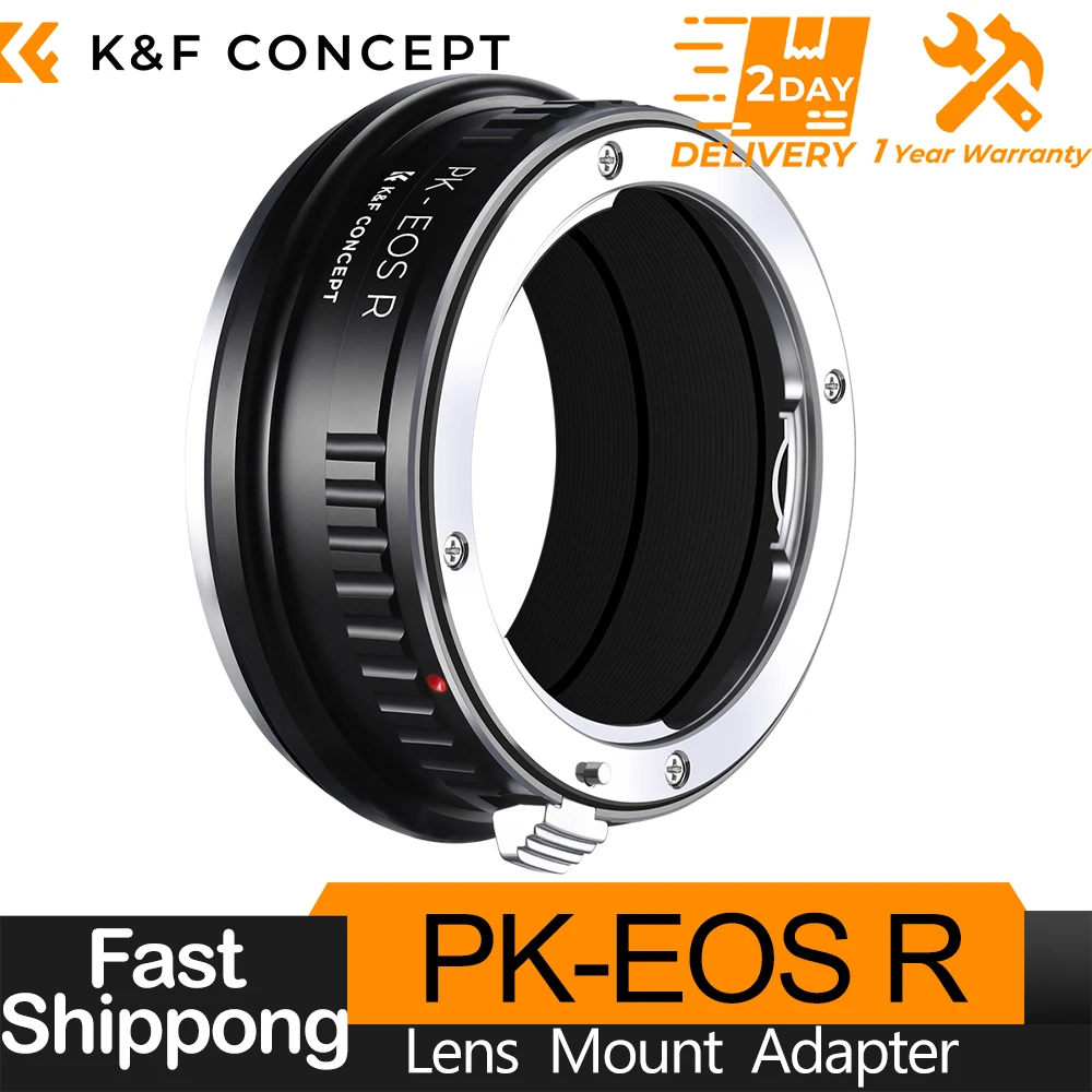 

K&F Concept PK-EOS R Lens Mount Adapter Compatible for Pentax K PK Lenses Mount to Canon EOS R RF Mount for R3 RP R5 R6 Camera