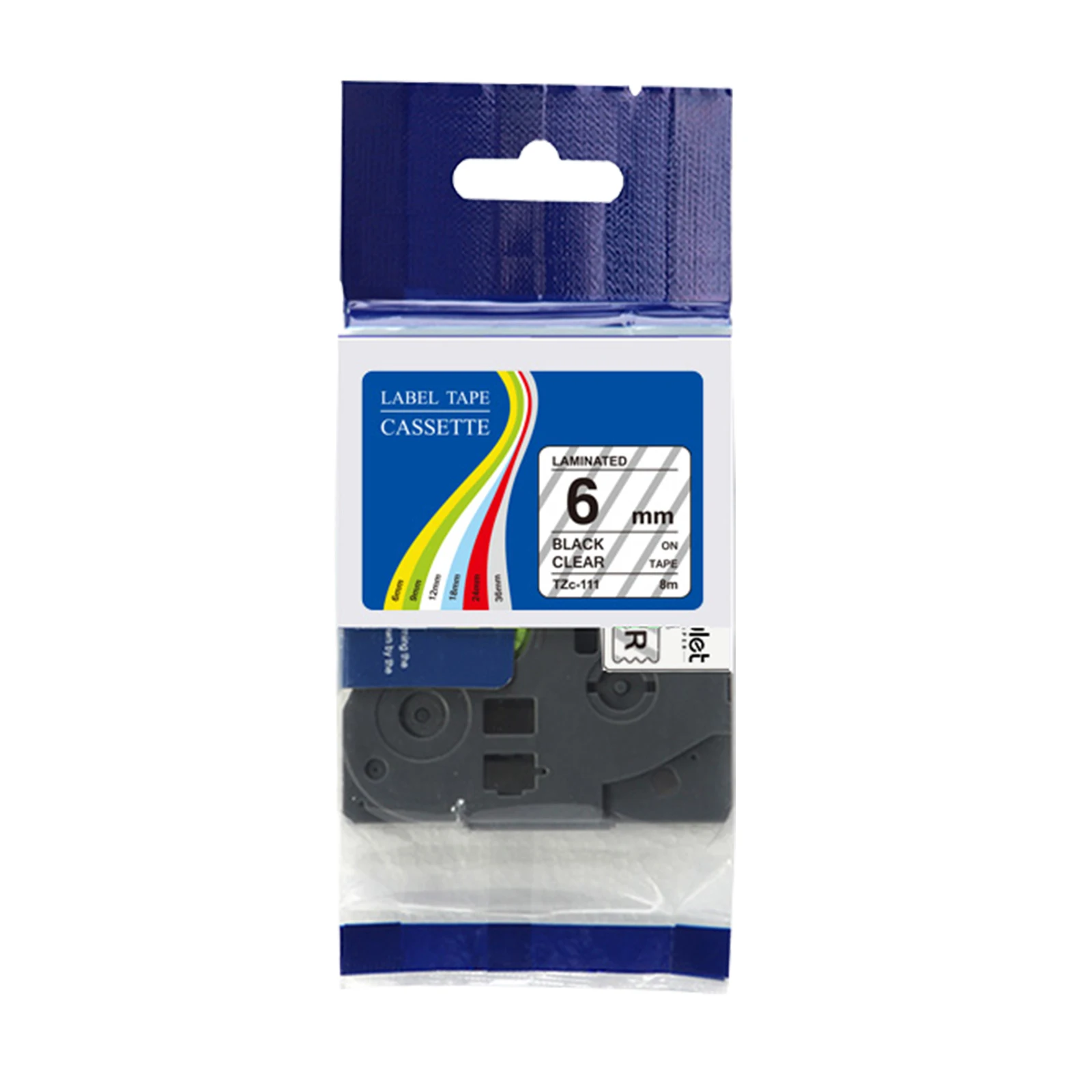 Compatible Brother TZe Lamilated Label Tape 6mm wide 8 meter long for Brother P Touch Printers