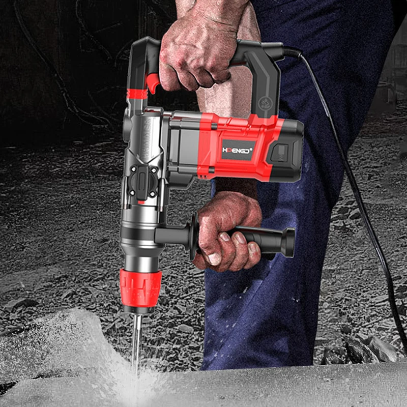 220V Electric Demolition Hammer Multifunction Rotary Hammer Impact Drill Concrete Perforator For Demolition Concrete Slotting