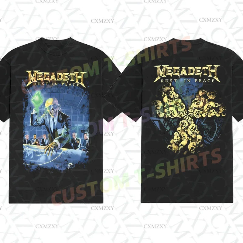 

Men T Shirt Casual Rust in Peace Megadeths T-shirt Graphic Summer Sport Short Sleeves 100% Cotton Streetwear S-3XL Cool Tee