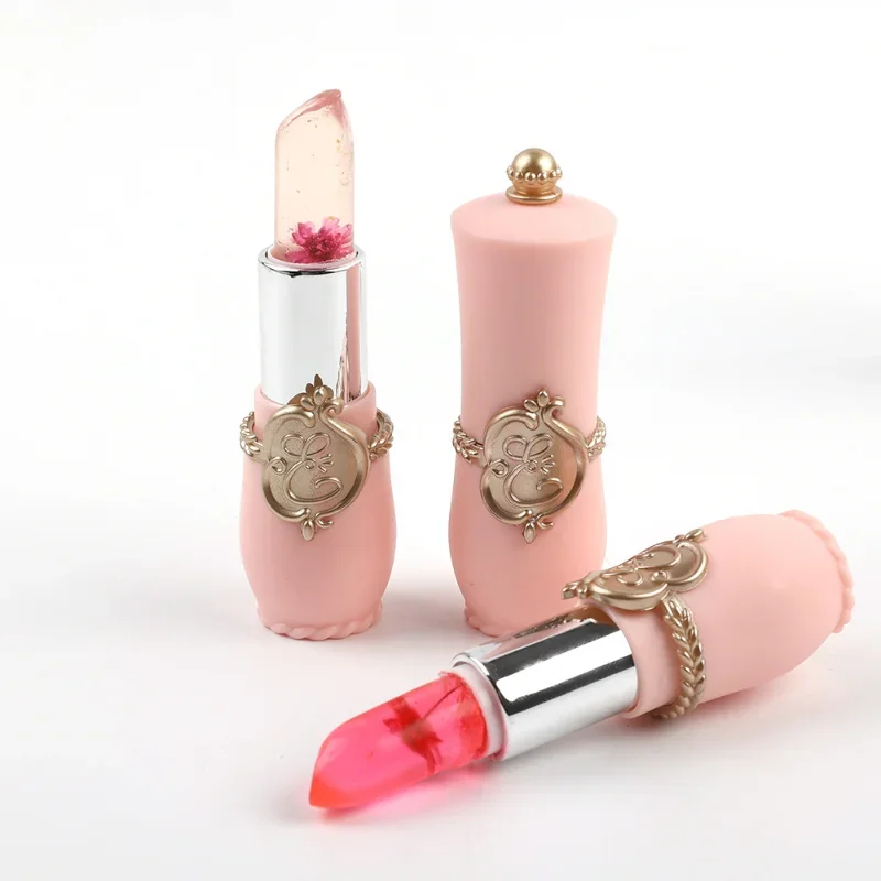 Moisturizing Flower Lip Blam Jelly Transparent Long Lasting Temperature Changed Color Lipstick Pink Nourish Lips Care Cosmetics