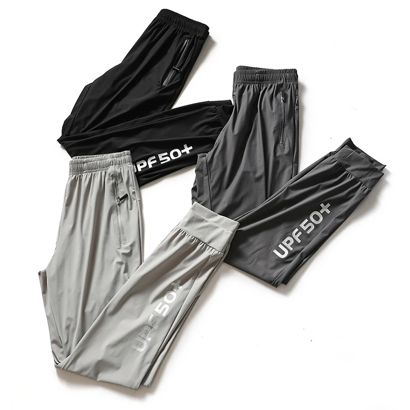 

UPF50 Sun Protection Skin Pants Men's Summer Thin Cool Breathable Casual Sports Qui Dry Dstring Pants