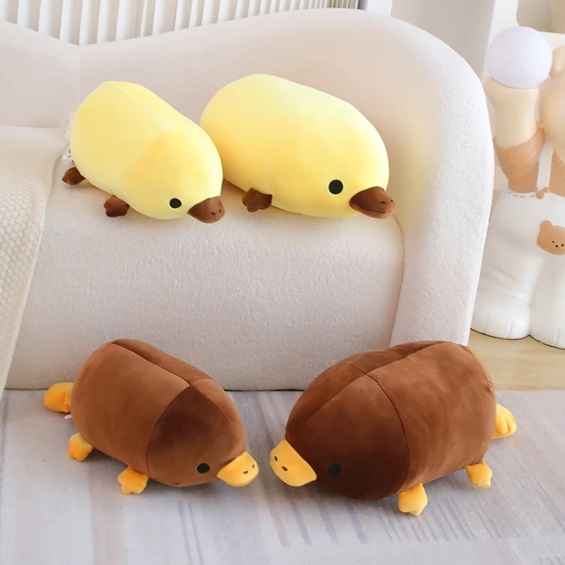 

Cartoon Soft Stuffed Animals Lying Platypus Plush Throw Pillow Toy Cute Simulation Platypus Plushie Doll for Kid Gift Home Decor