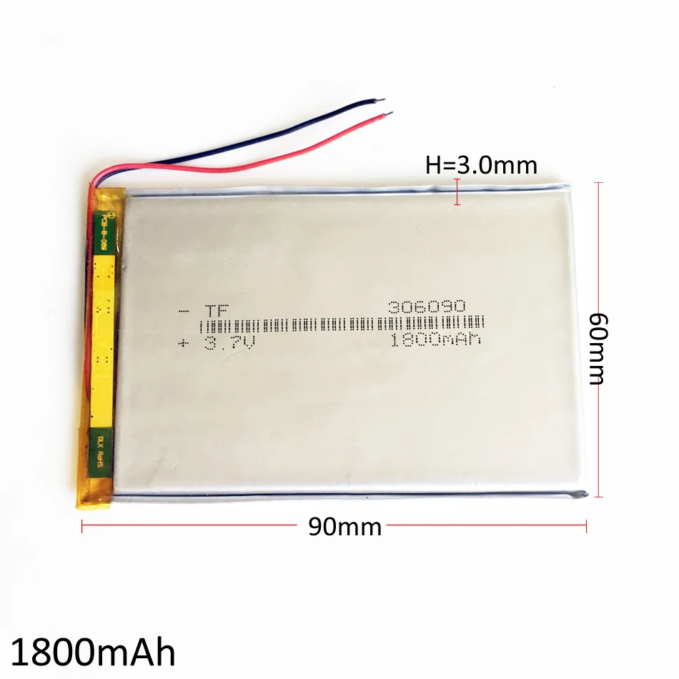 3.7V 1800mAh litowo-polimerowa Lipo akumulator do E-booków Power Bank 7 \