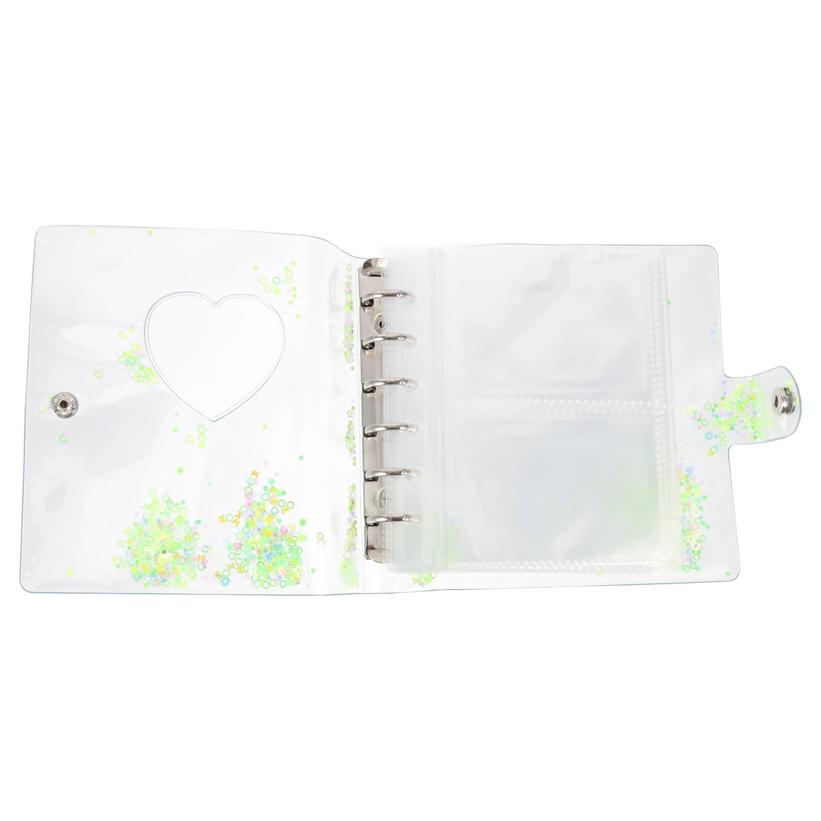 

PVC Photo Album Folder Light Green Cover Binder Supplementary Page Postcard Sleeves Refill Pages Collectibles Organization