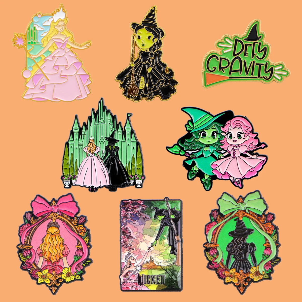 Magische Hexe Prinzessin Emaille Pin Broschen für Kleidung Abzeichen auf Rucksack Taschen Kragen Hut Abzeichen Anstecknadeln Schmuck Freunde Geschenk