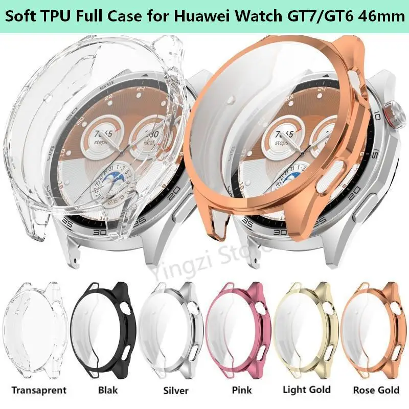 TPU Full Case for Huawei Watch GT7 GT6 46mm 41mm Cover Screen Protector Bumper Shell for Huawei Watch GT 6 Protective Accessori