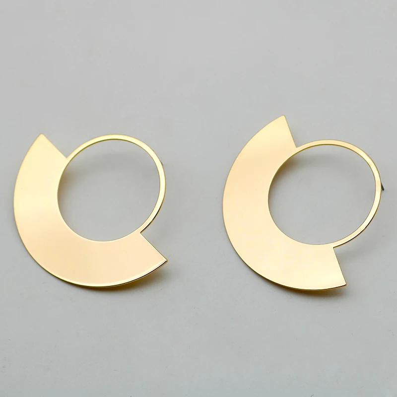 Smooth Metal Geometric Post Earrings For Women Fashion Jewelry Fancy Holiday Accessories Wholesale Trendy New Style Gift 2023662