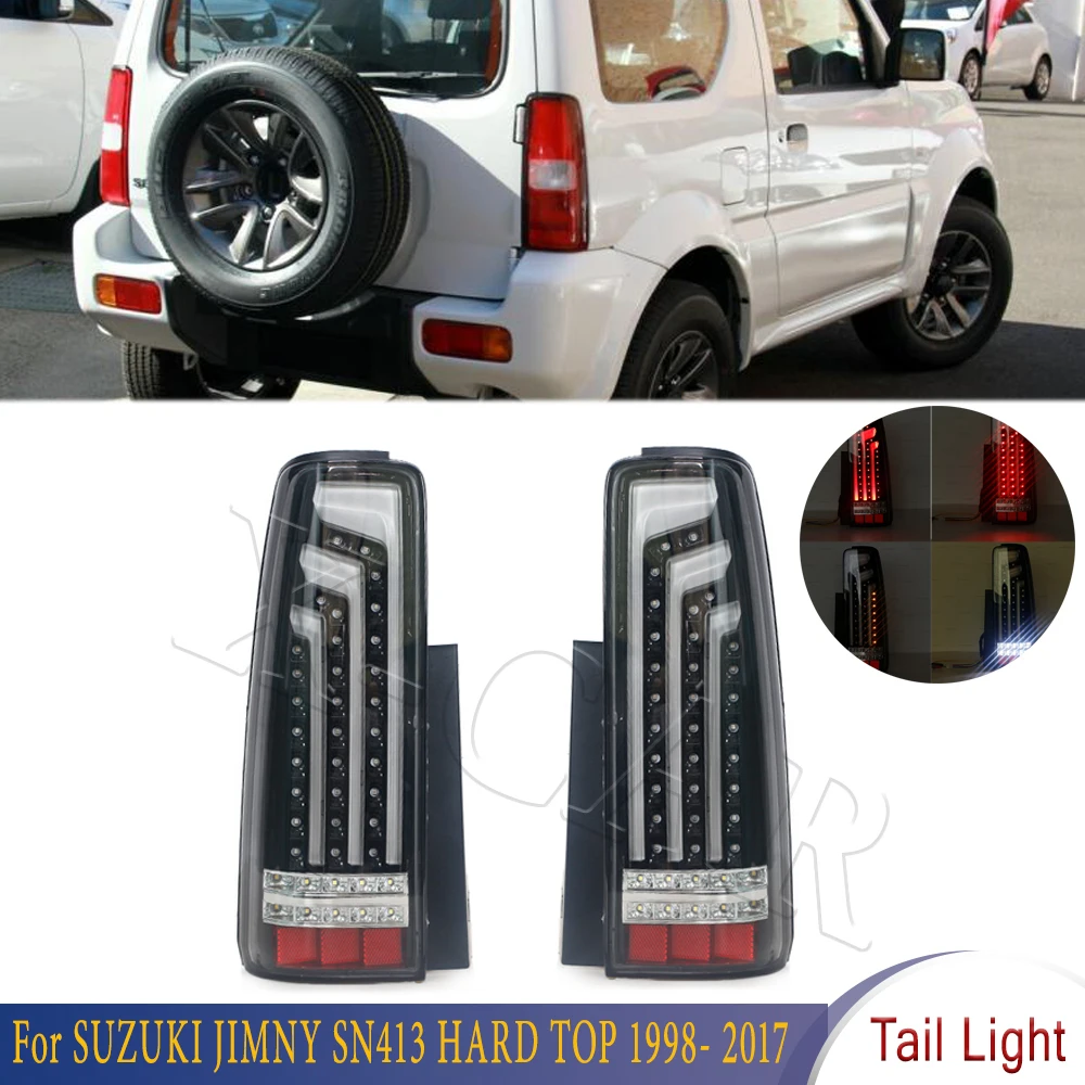 

For Car 2 Pcs Rear LED Tail Light With Brake Reversing Lamp Car Accessories For SUZUKI JIMNY SN413 HARD TOP 1998 1999 2000-2017