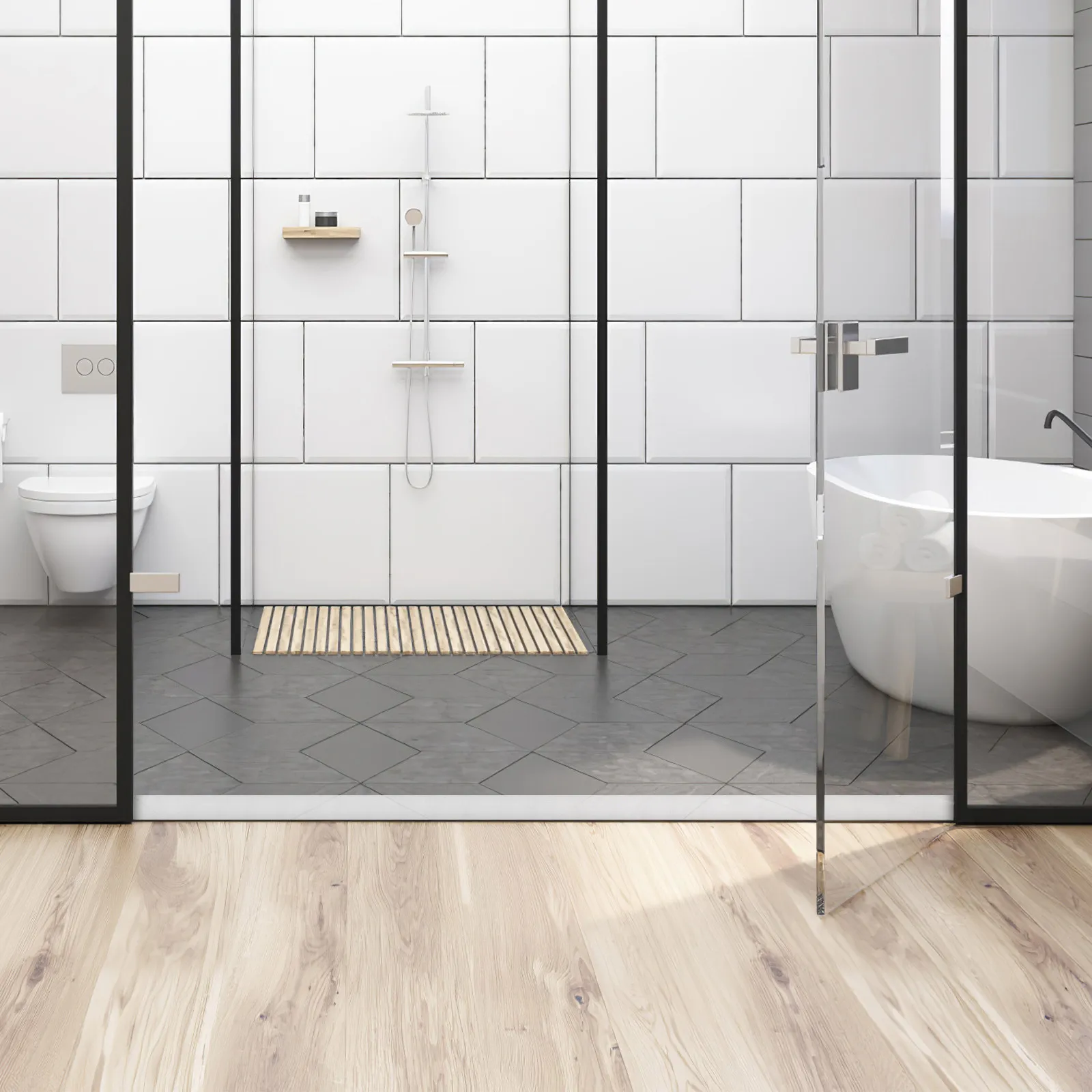 

Adhesive Shower Threshold Water Seal Strip Waterproof Flexible Tpe Barrier for Kitchen Countertop Sink Edge Splash Guard