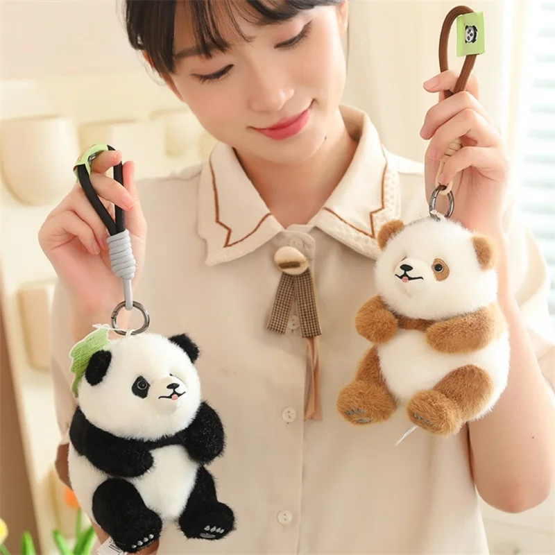 Exquisite Panda-Plüschanhänger, Panda-Stofftierspielzeug, Kawaii-Plüsch-Schlüsselanhänger, kleine Panda-Spielzeuge, Plüsch-Panda-Anhänger