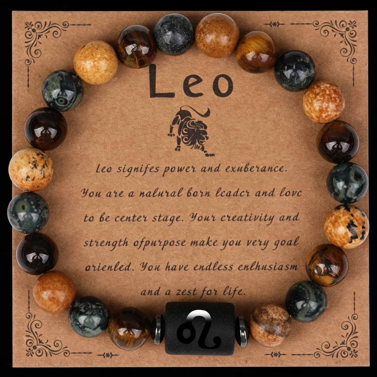 12 Zodiac Bracelets Natural Stone Cancer Virgo Leo Libra Bracelet Couples Friendship Gifts Bracelets Jewelry Pulsera Hombre image 3