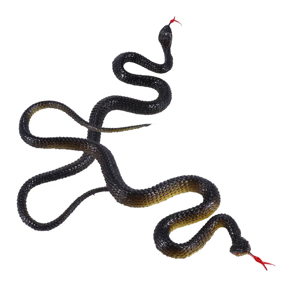 

2Pcs Spooky Realistic Snake Ornament for Halloween Decor Garden Bedroom Playroom Prank Trick Party Vibe Lifelike Snake Adornment