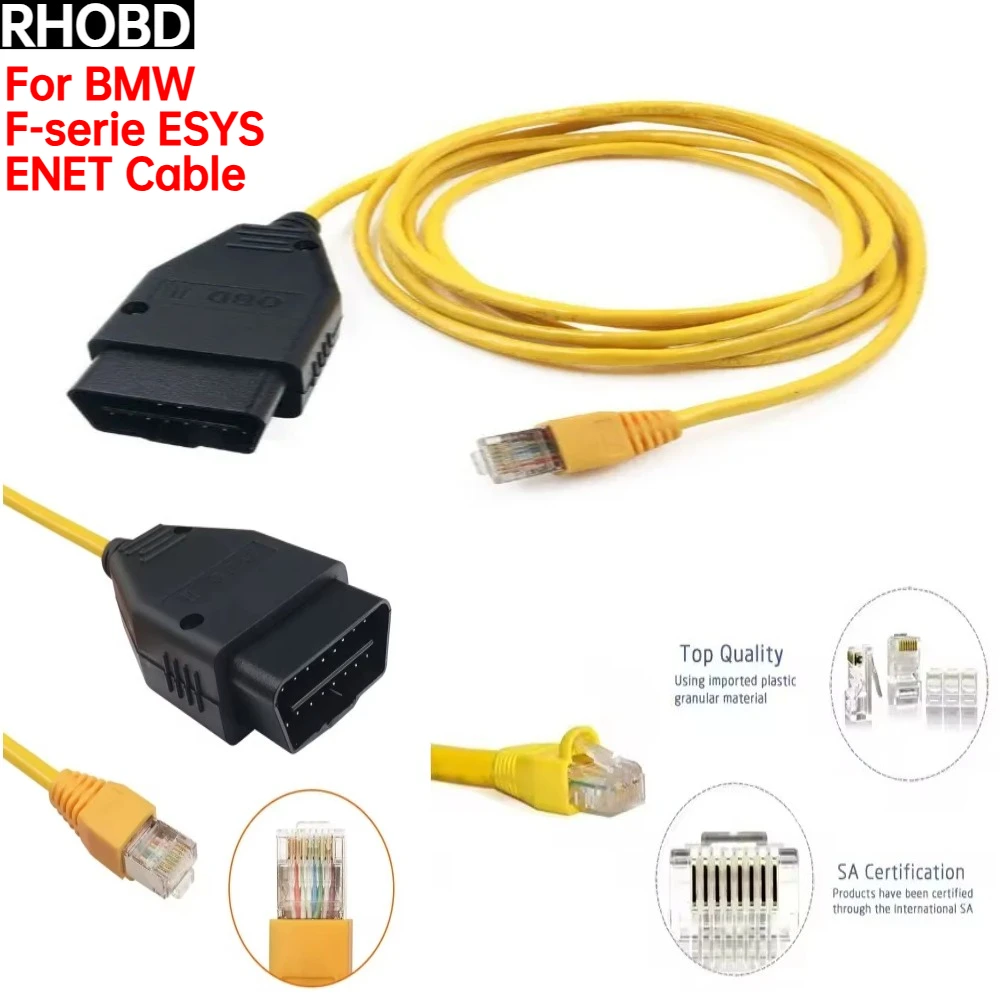 

НОВЫЙ лучший для BMW F-serie ESYS ENET Ethernet-интерфейс OBD ENET для BMW Auto Tool OBD2 ECU Кодирование OBD 2 Автомобильный диагностический кабель