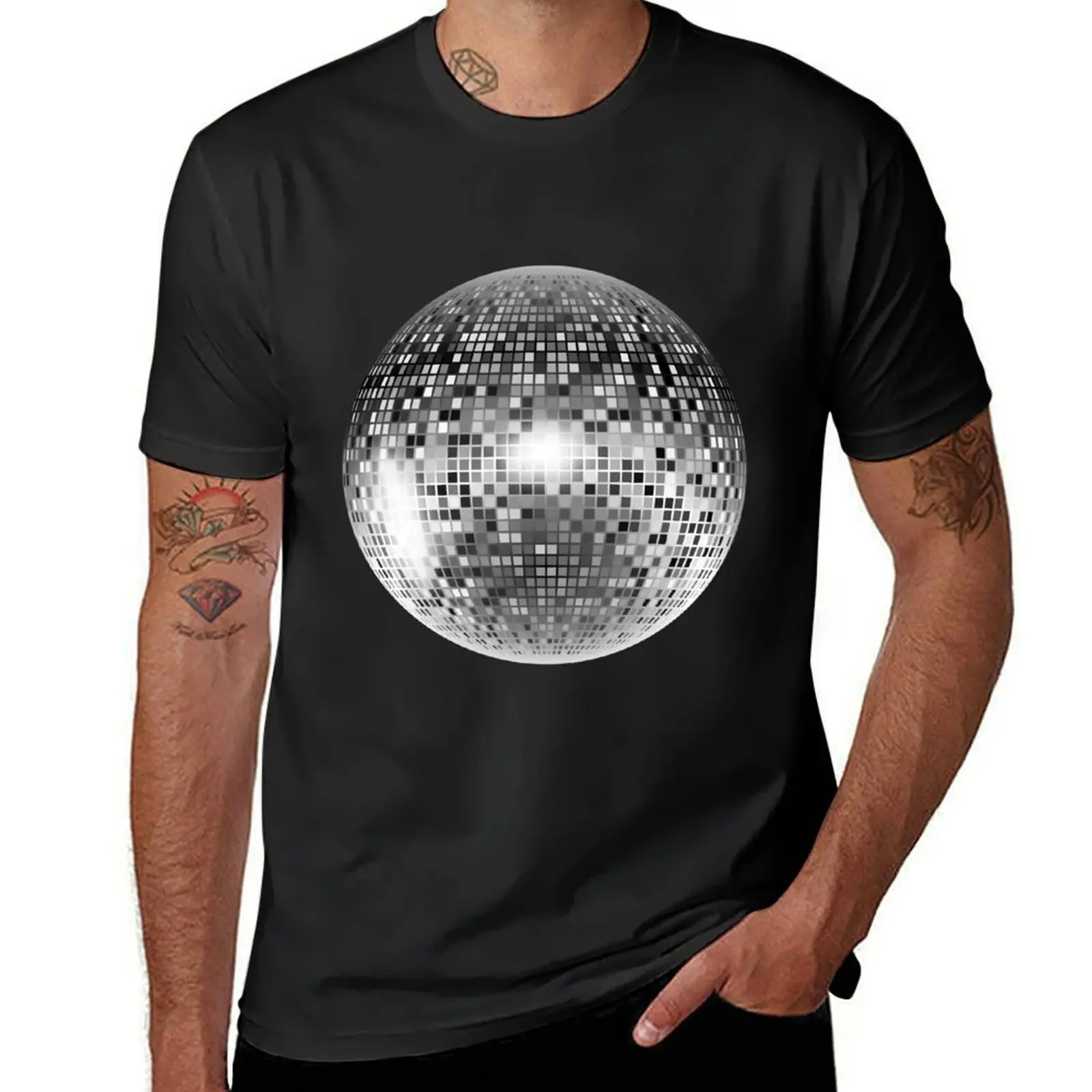 Y2K SHIMMERING DISCOBALL T-Shirt oversizeds sublime korean fashion designer t shirt men