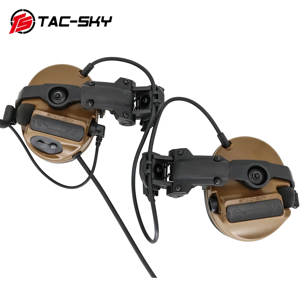 TAC-SKY COMTA III Fast Helmet ARC Track Bracket Edition Silicone Earmuffs Noise Reduction Pickups Tactical COMTA Headphones