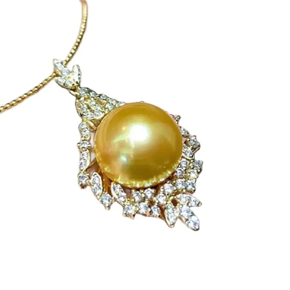 

18'' Natural AAAA 11-12MM 12-13MM Pearl Wrapped Vine Fashion Design AKOYA round pearlPendant 925S Freeshippings Items