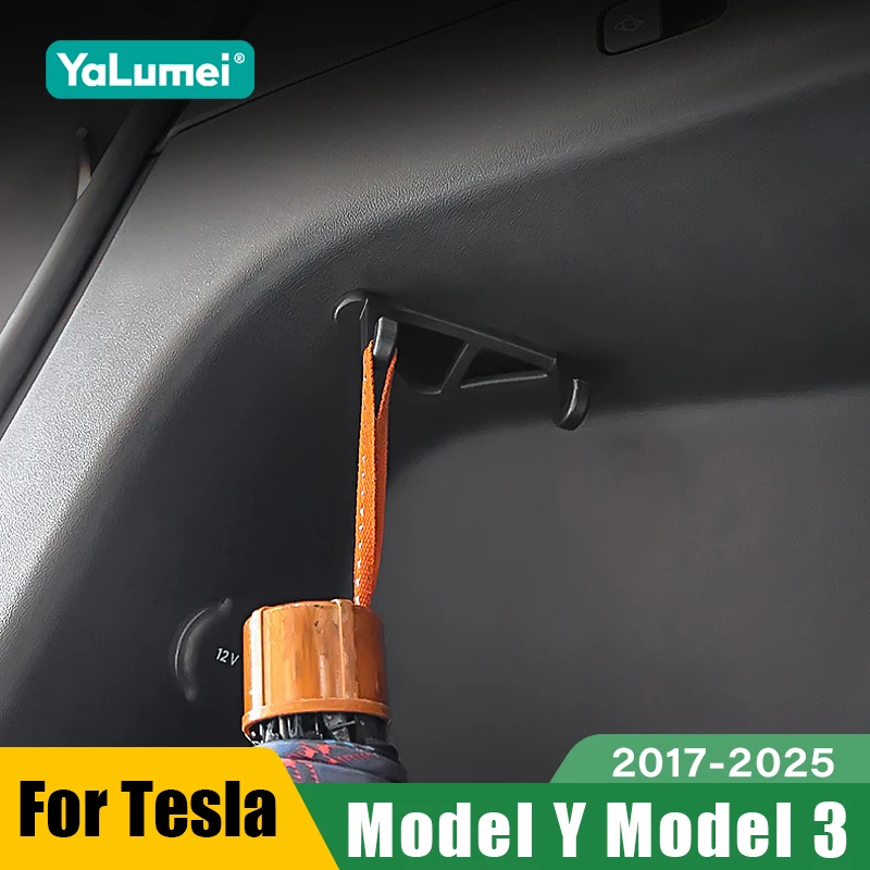 Für Tesla Modell 3 Y 2017-2020 2021 2022 2023 2024 2025 Auto Hinten Stamm Haken Gepäck Tasche Haken regenschirm Aufhänger Zubehör