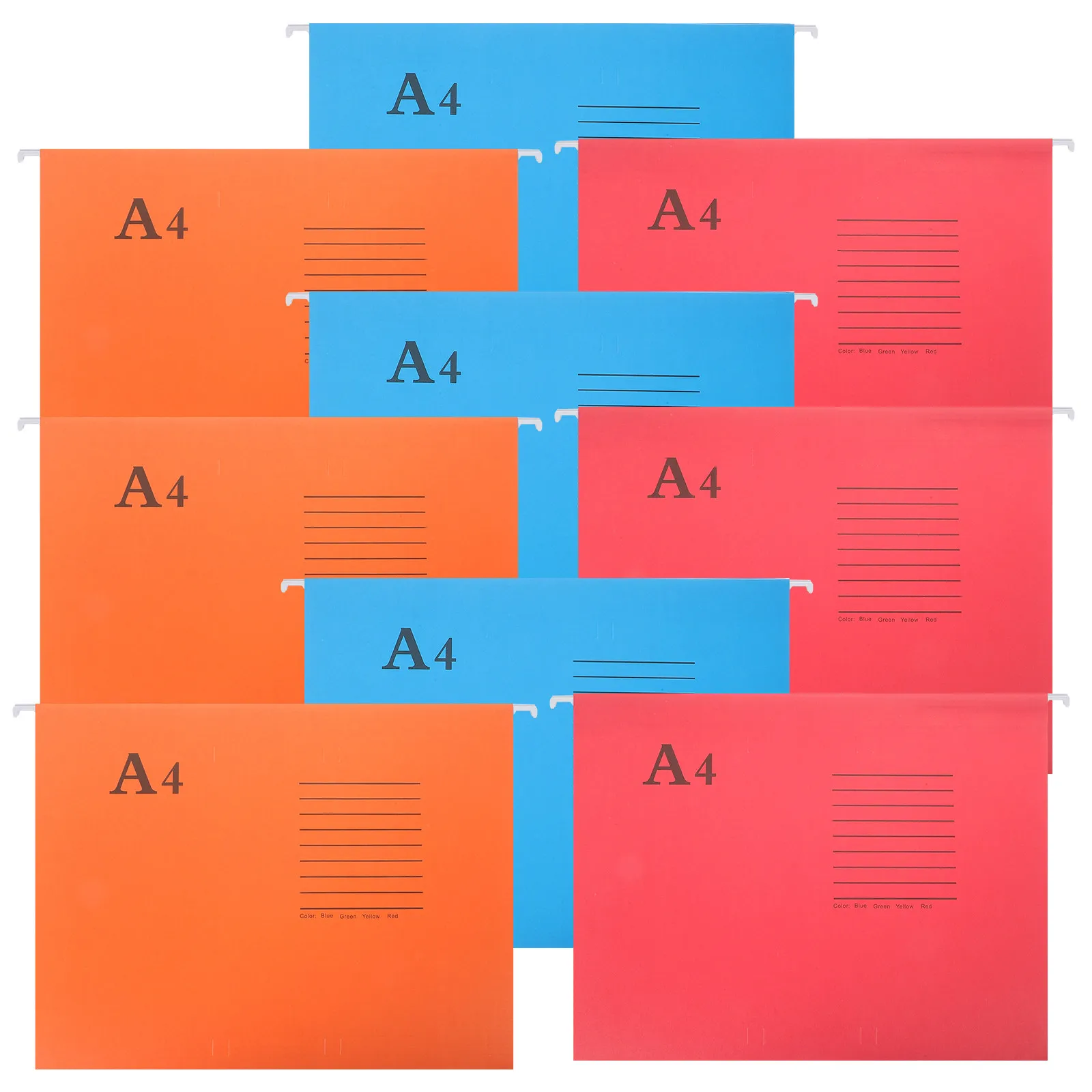 

10Pcs A4 Hanging File Folder Suspension Organizer Premium Paper Wear-Resistant Document Holder for Office Home Archives