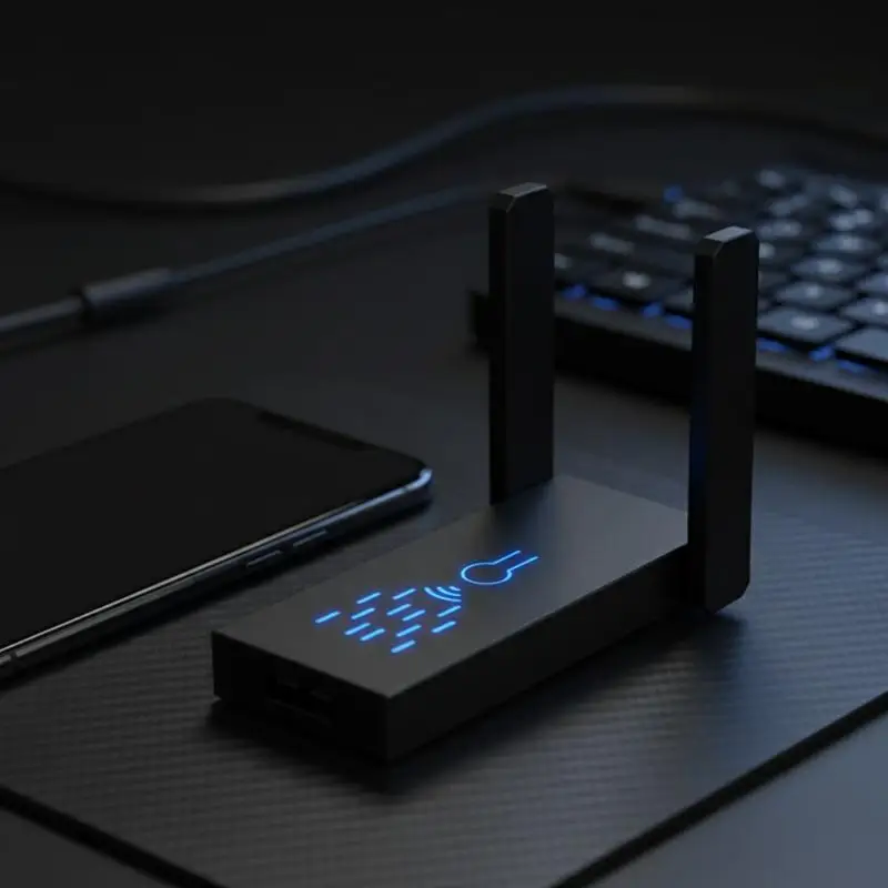 USB 3.0 Wireless Network Adapter 5G Dual Band 1300Mbps High Speed No Driver Easy Setup for Streaming Online ClassHot