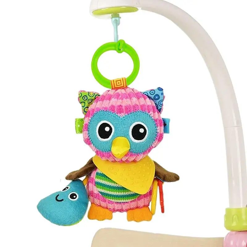 

Stuffed Owl Plush Toy Unique Rattle Stuffed Animal Toddler Rattle Toy Cute Stroller Arch Toy Teether Hand Grip For Boys Girls