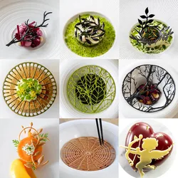 Leaf Circle Ring Sugar Flipping Lace Pad Tree Branches Vegetable Western Food Decoration Molecular Cuisine Baking Silicone Mold