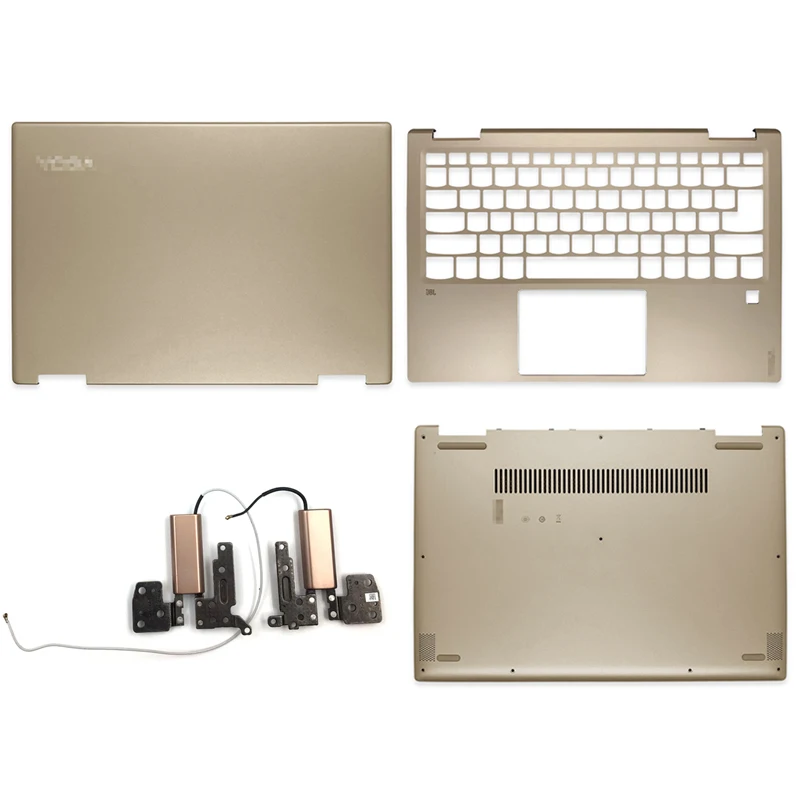 

NEW Lcd Back Cover/Palmrest/Bottom Case/Hinges For Lenovo Yoga 720-13 720-13IKB Laptop Rear Lid Top Back Cover Gold