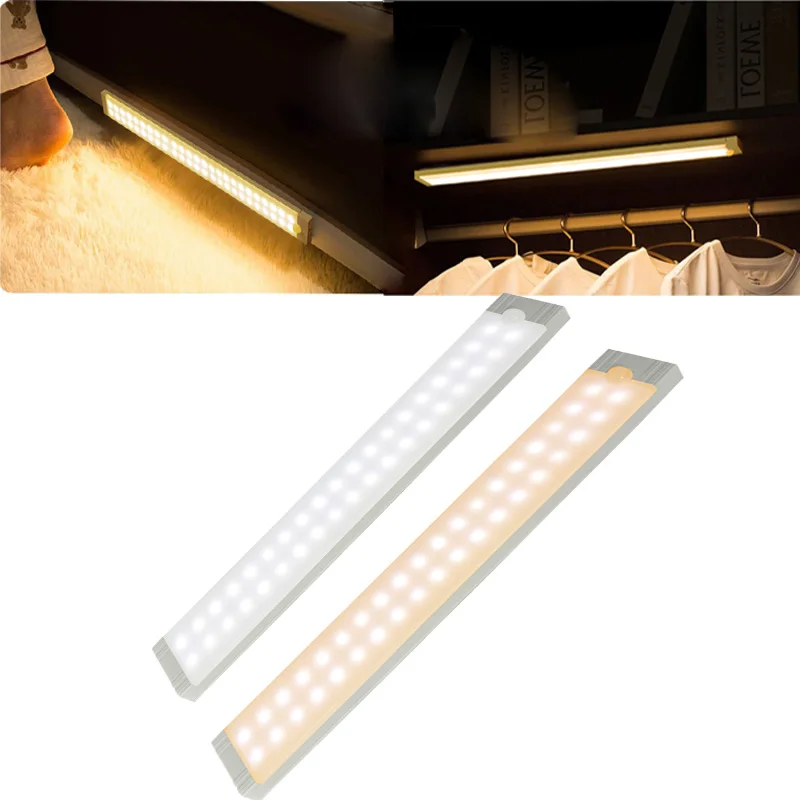 Veilleuse LED à gradation avec capteur de mouvement, lampe d'armoire aste par USB, lampe d'armoire, rétroéclairage pour cuisine