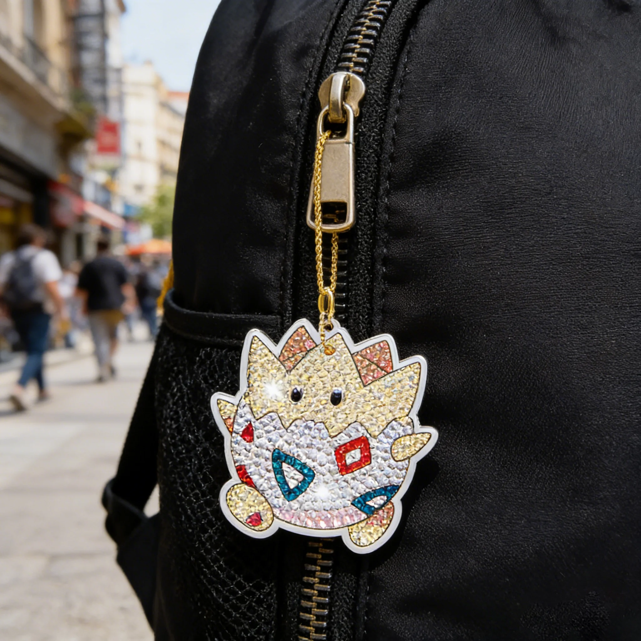 Cartoon Pikachu Pokemon Diamond Painting DIY Keyring Mosaic Embroidery Cross Stitch Bag Pendant Birthday Gift Diamond Keychain