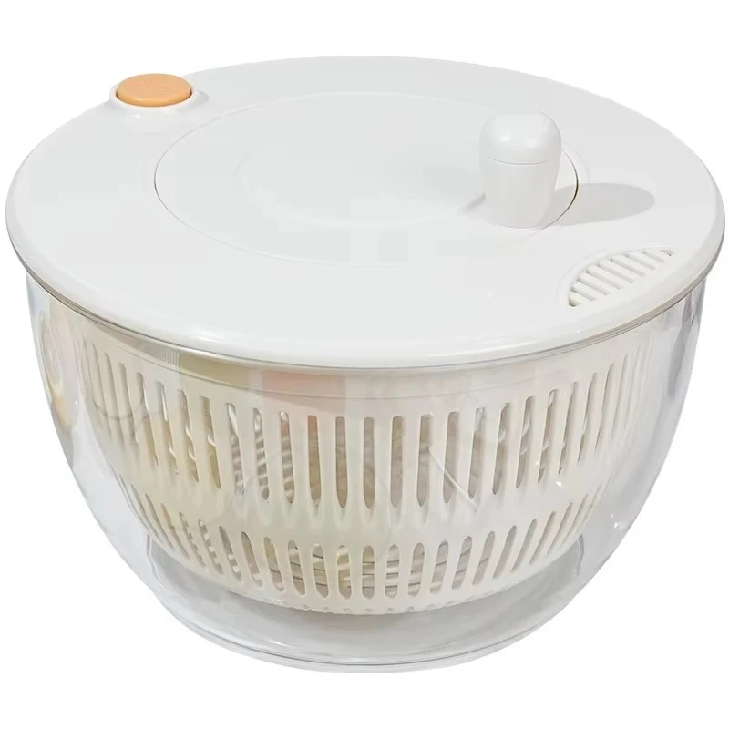 

Multifunctional vegetable cutter and manual rotary drainage basket Fruit and vegetable dryer Salad PP tool