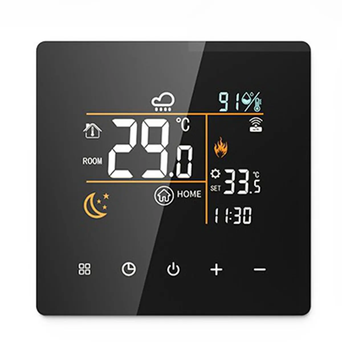 Budget-Friendly Tuya Smart Thermostat 25A WiFi Electric Heating Temperature Controller for Home Home Automation Black
