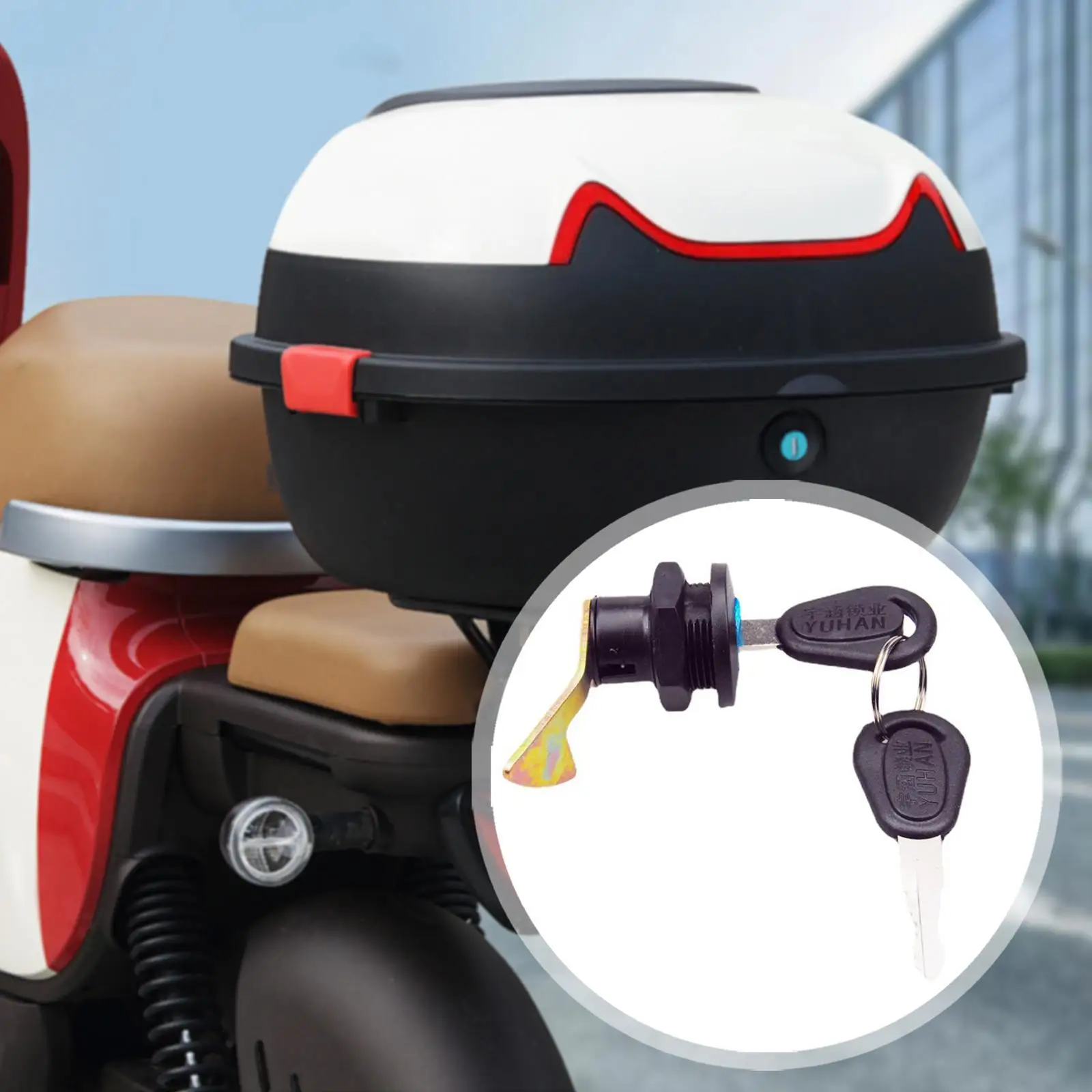 

Задний замок для багажа мотоцикла, запасные части, замок для хвостовой коробки, замок для багажника для мотоциклов, аксессуары