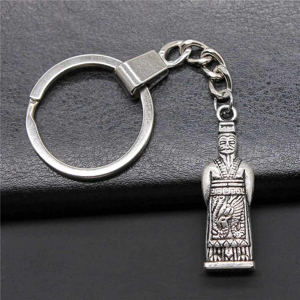 DIY Metal Keychain Holder Antique Silver Color 39x12x5mm The Gentry The Emperor The Lord Pendant Keyring Souvenirs Gift