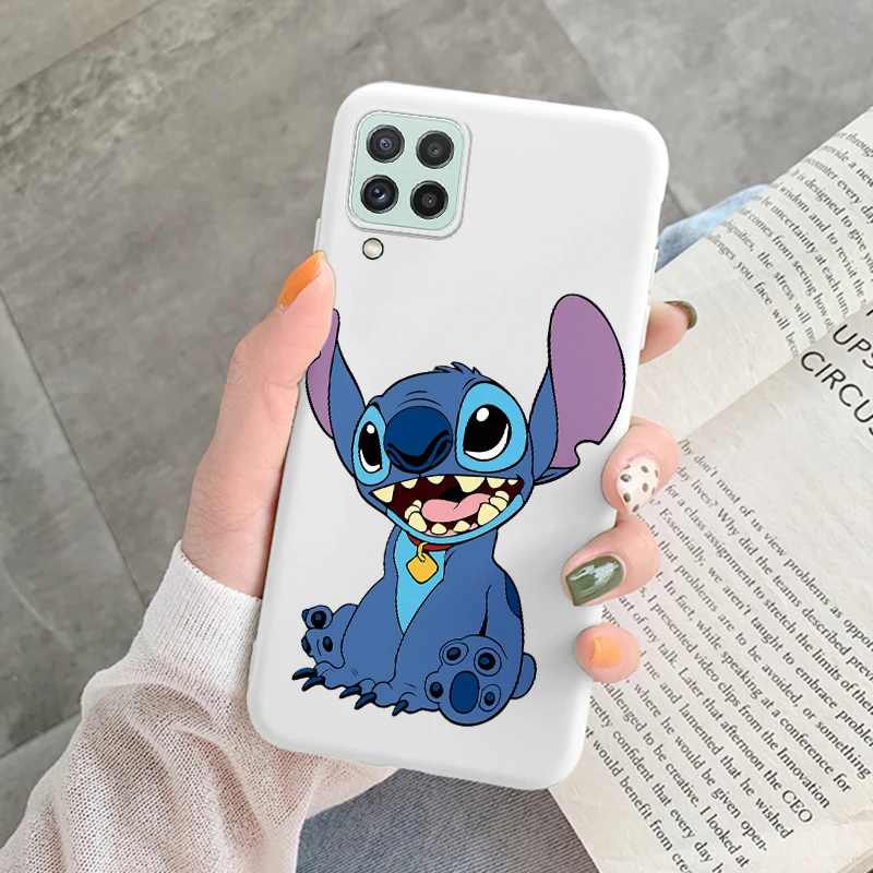 Phone Case For Samsung Galaxy A22 M22 4G A 22 5G A22S Back Cover Funny Stitch Cartoon Soft TPU Funda For Samsung a22 M 22 4G Bag