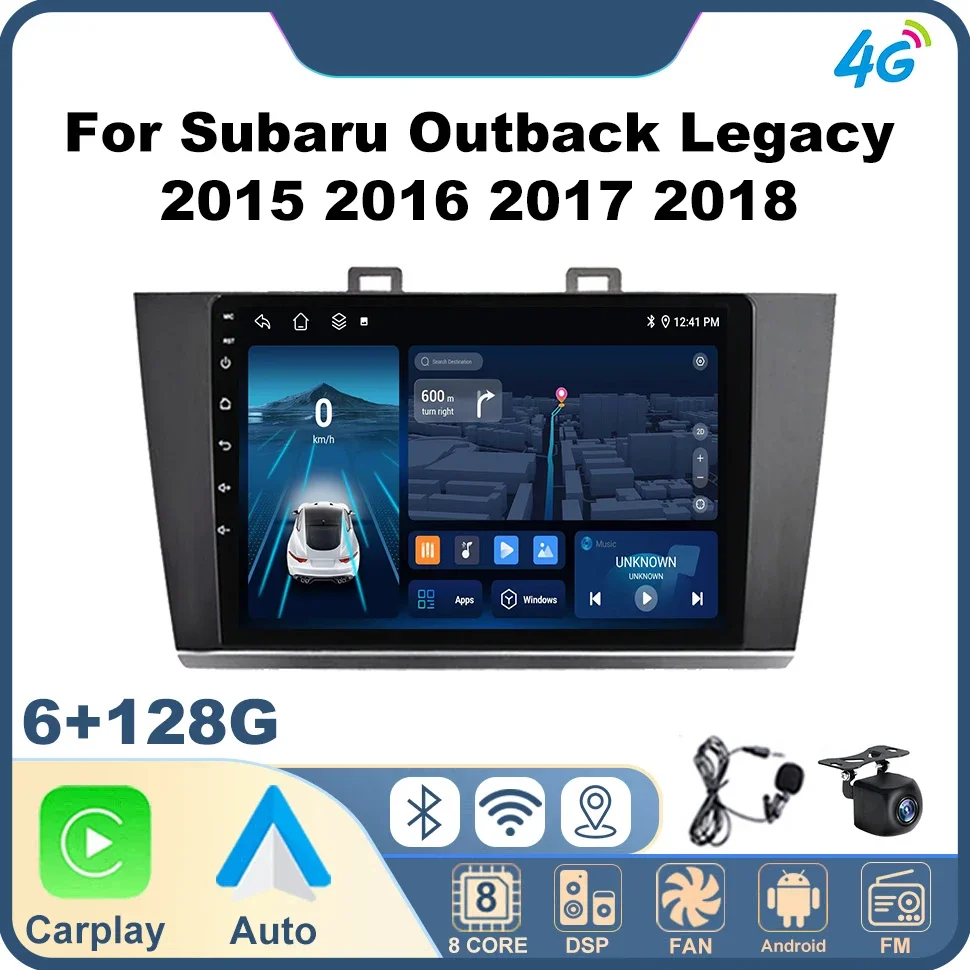 

Android 2Din Car Radio Audio Stereo for Subaru Outback Legacy 2015 2016 2017 2018 Navi 4G GPS 8core BT Car Intelligent Systems
